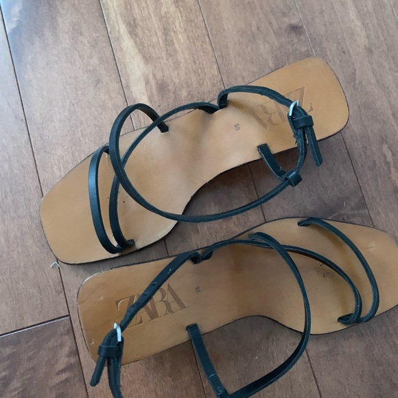 Black Zara sandales leather - Picture 8 of 8